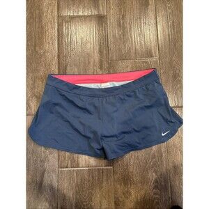 Nike Swim Shorts with Inside Brief Women’s Size L Blue. With Pink Detail NWOT